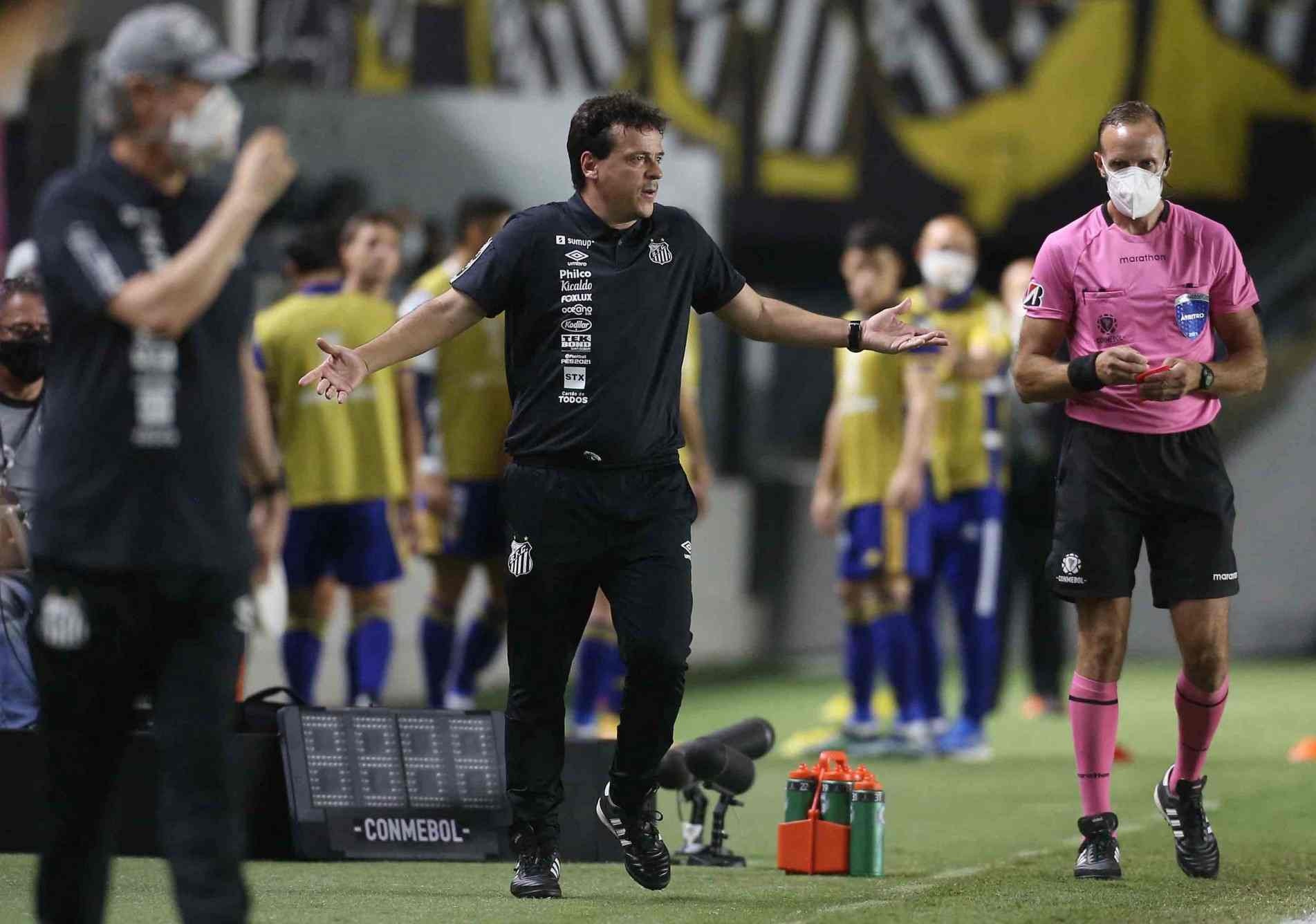 Jogo contra o Boca terminou mais cedo para o técnico santista.