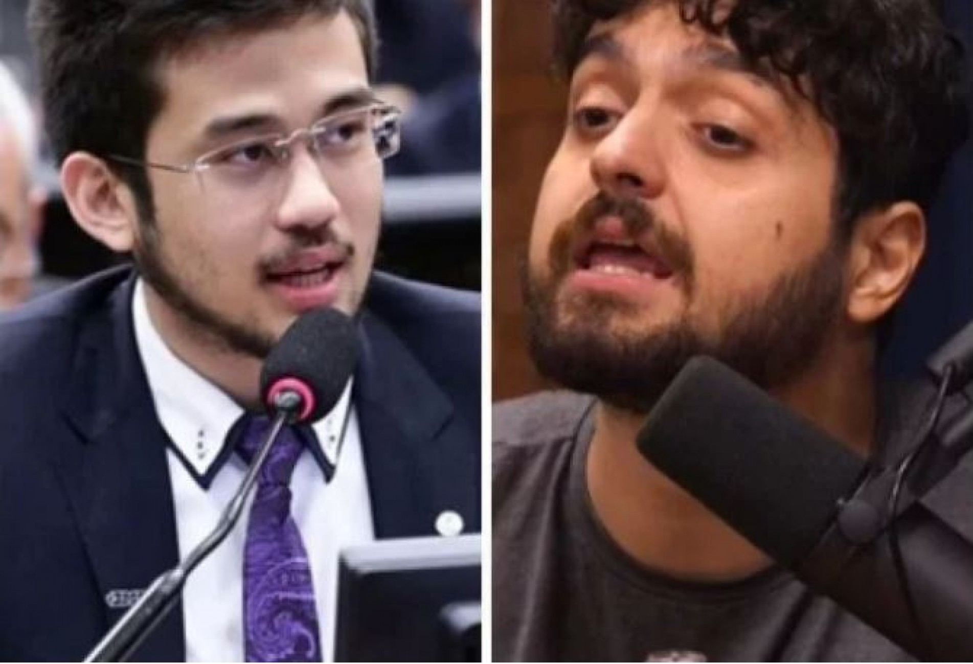 Deputado federal Kim Kataguiri e youtuber Bruno Monteiro Aiub, conhecido como Monark