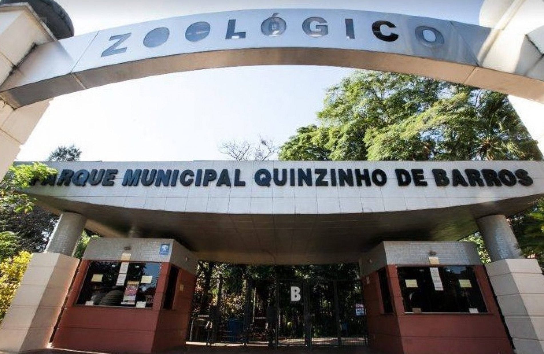 Fachada do Zoológico Municipal em Sorocaba 