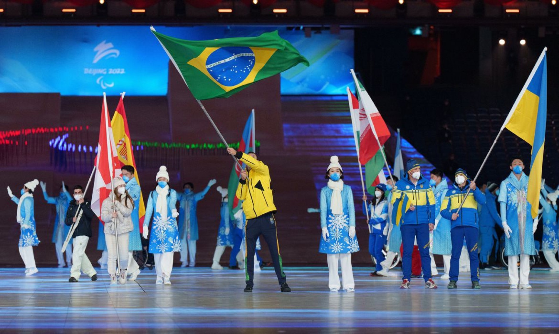 O representante do Brasil foi o snowboarder gaúcho André Barbieri