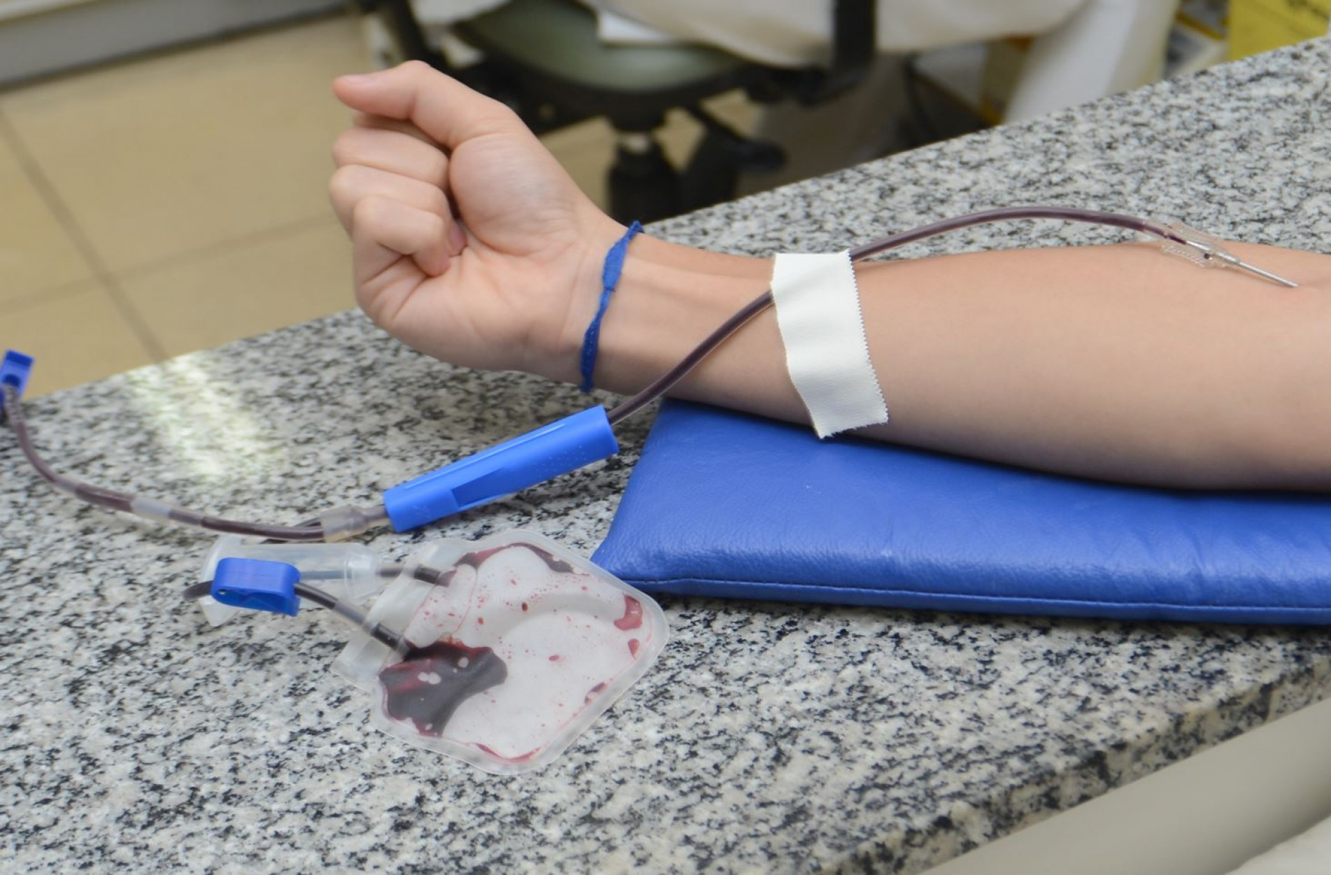 Doação de sangue.