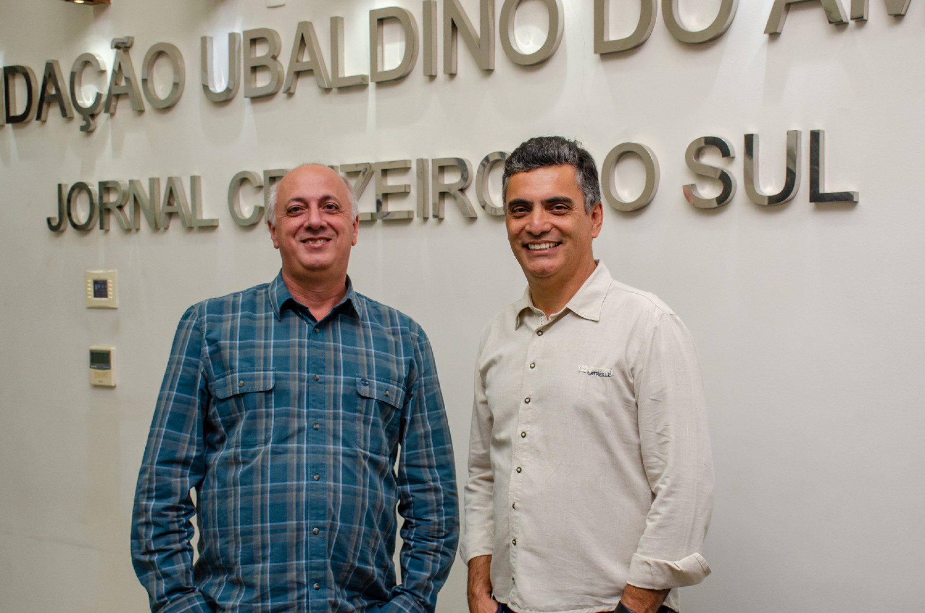 Sergio Coelho, editor responsável do Cruzeiro do Sul, e o novo colunista Benê Gomes