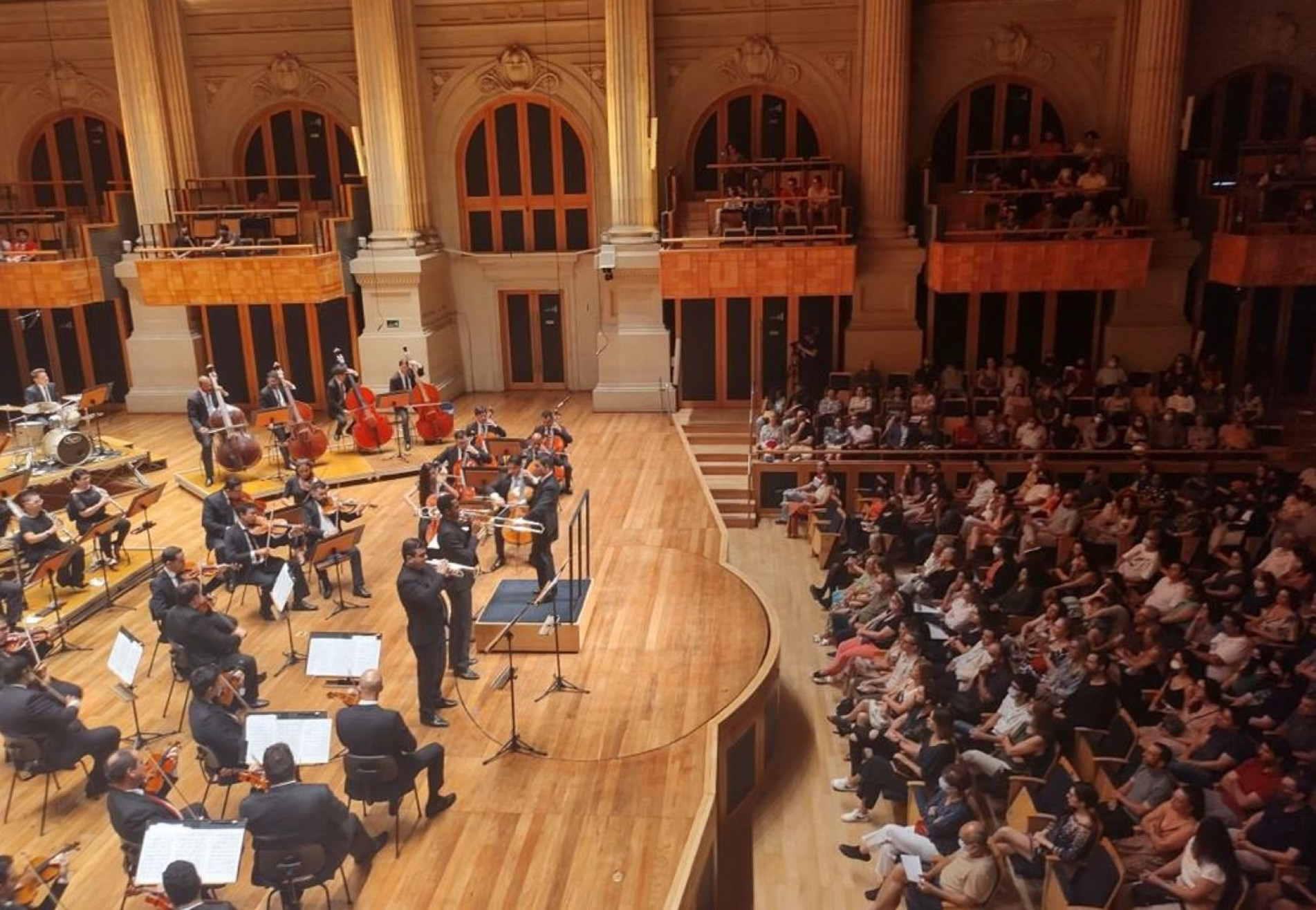 Orquestra Sinfônica de Sorocaba em apresentação na Sala São Paulo.