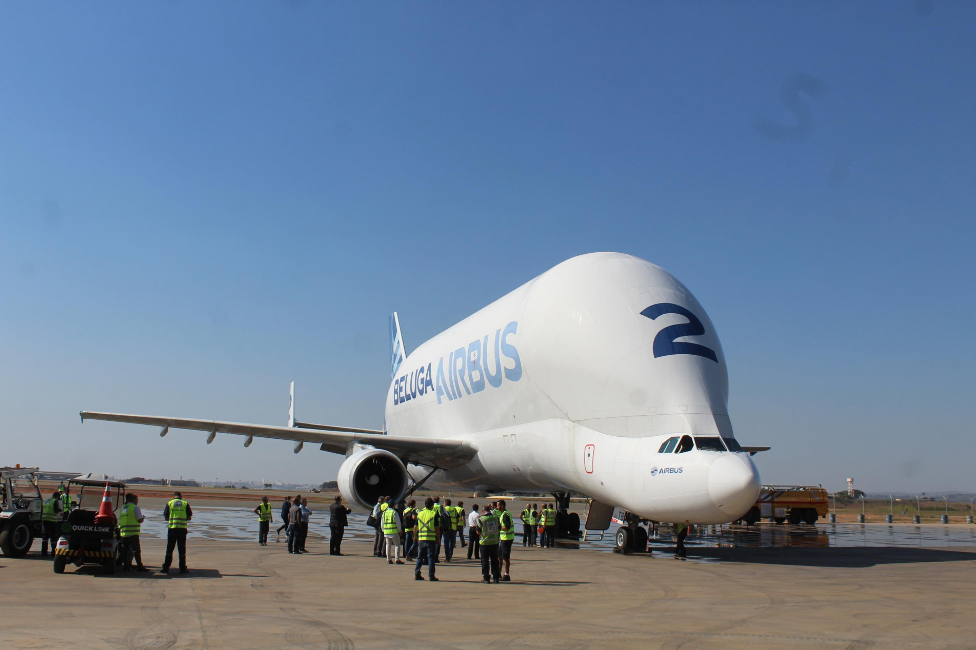  O mais recente avião a Airbus, Beluga XL, parece uma baleia e  será só para carga