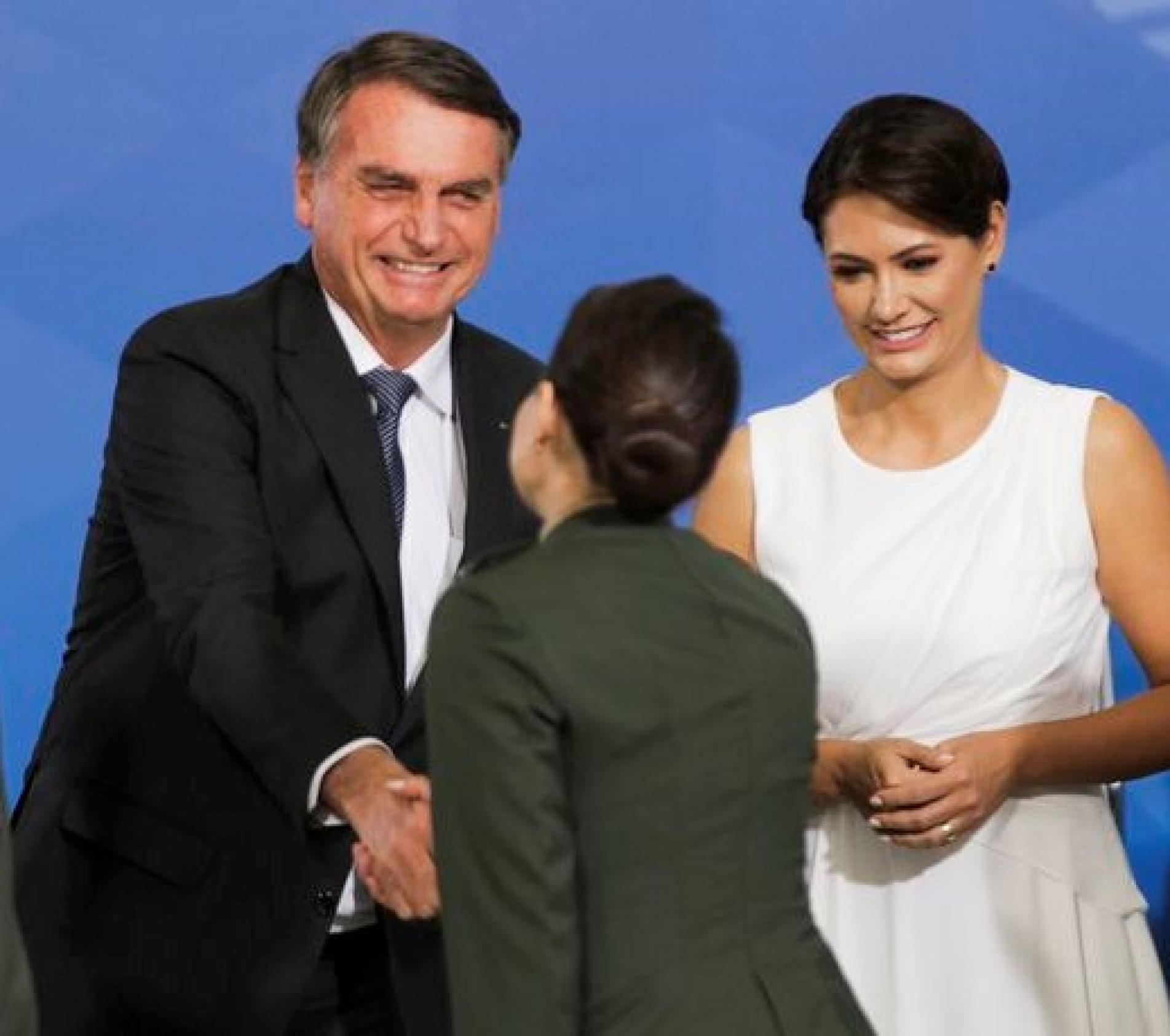  O presidente da Republica, Jair Bolsonaro, e a primeira-dama, Michele Bolsonaro