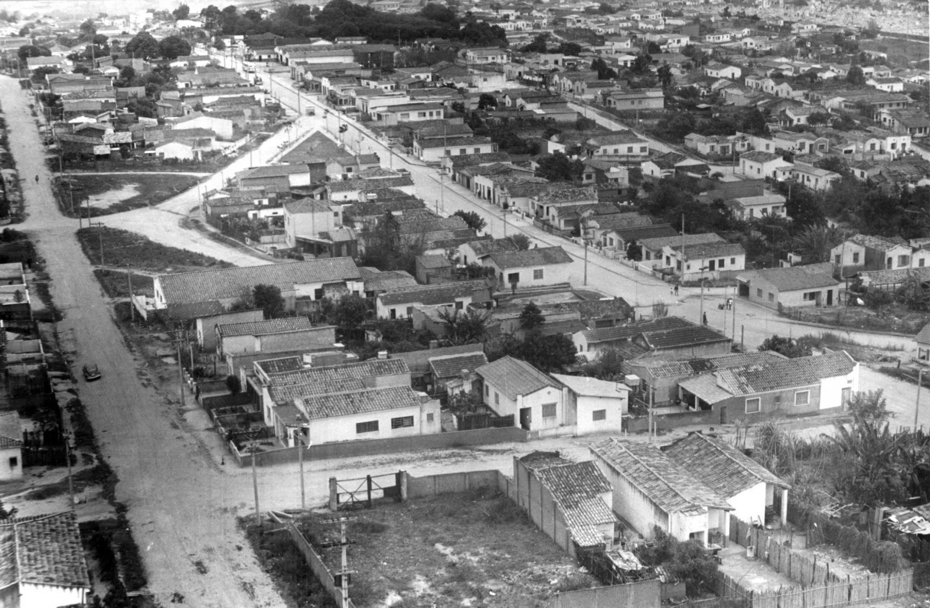 Vista aérea da Vila Haro em 1970