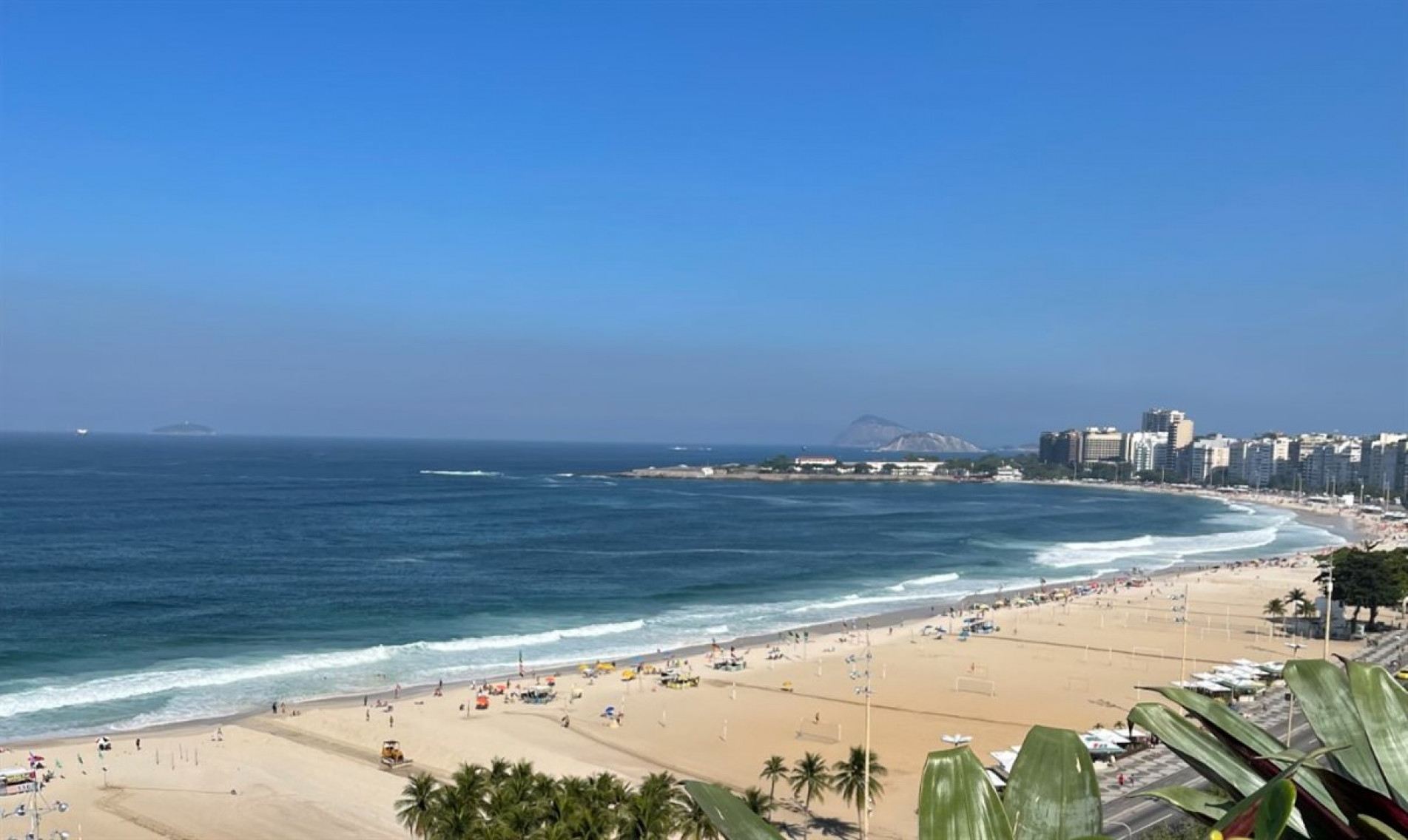 Panorama da praia de Copacabana, no Rio de Janeiro