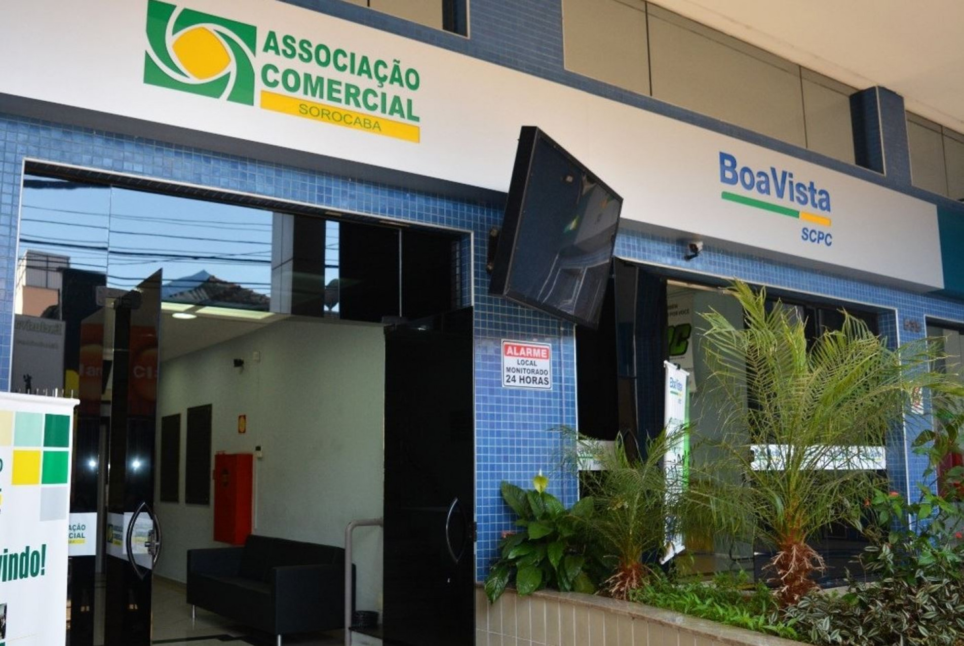 Fachada da sede do Serviço Central de Proteção ao Crédito (SCPC) de Sorocaba