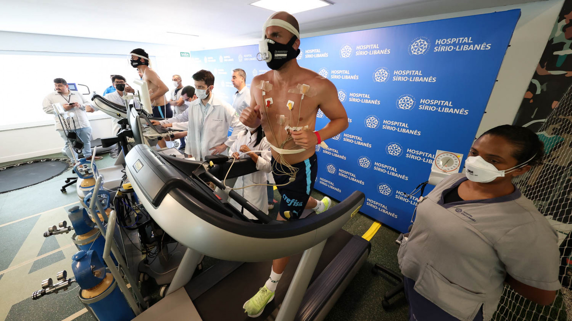 Exames médicos na Academia de Futebol do Palmeiras