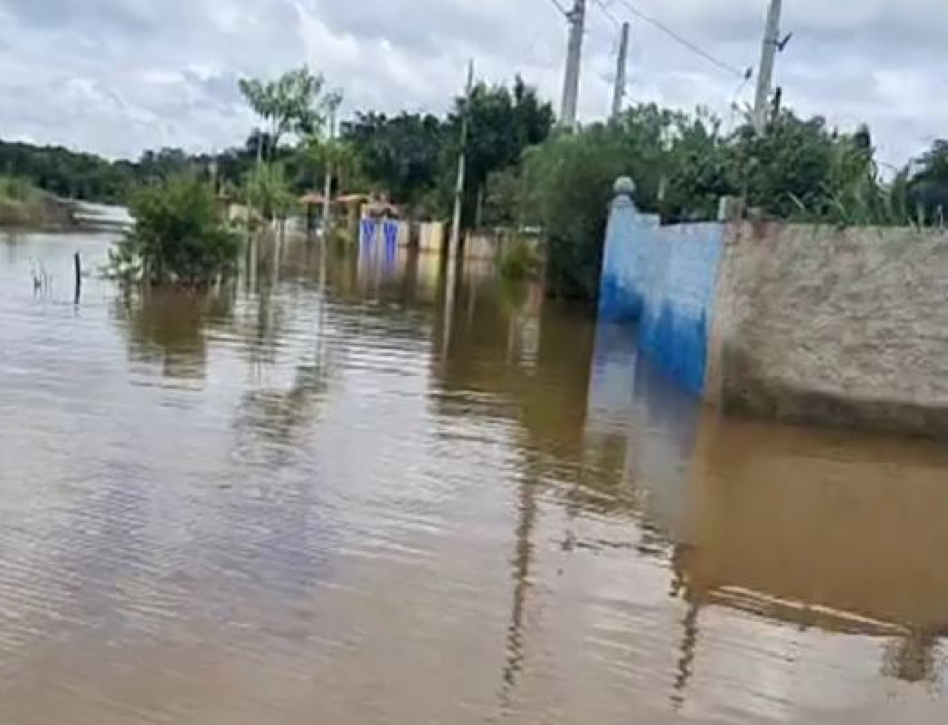 Bairro Cachoeirinha, em Boituva, após a chuva da última quinta-feira (16)