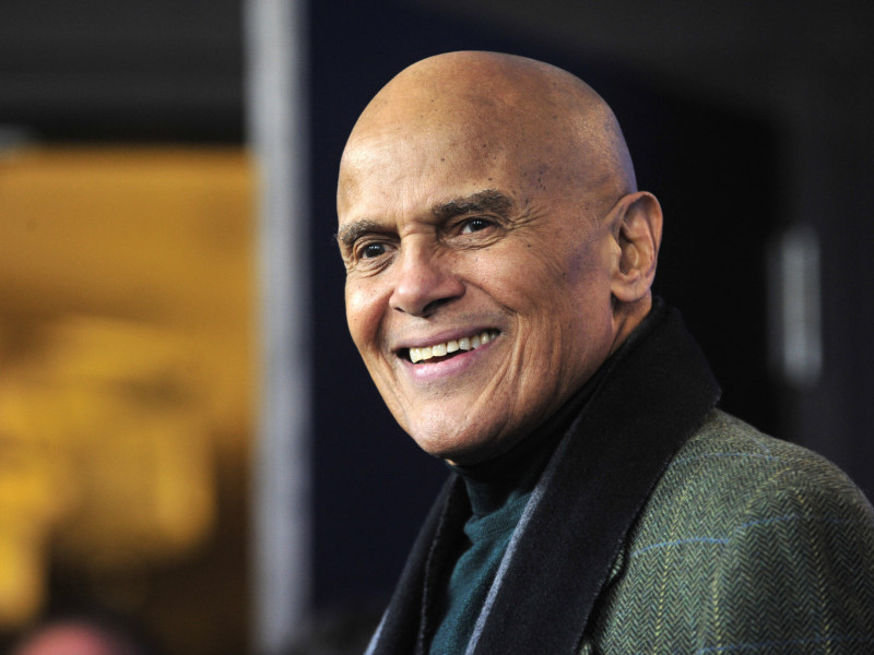  (FILES) In this file photo taken on February 12, 2011 US singer Harry Belafonte poses during a photocall for photographers for his movie 