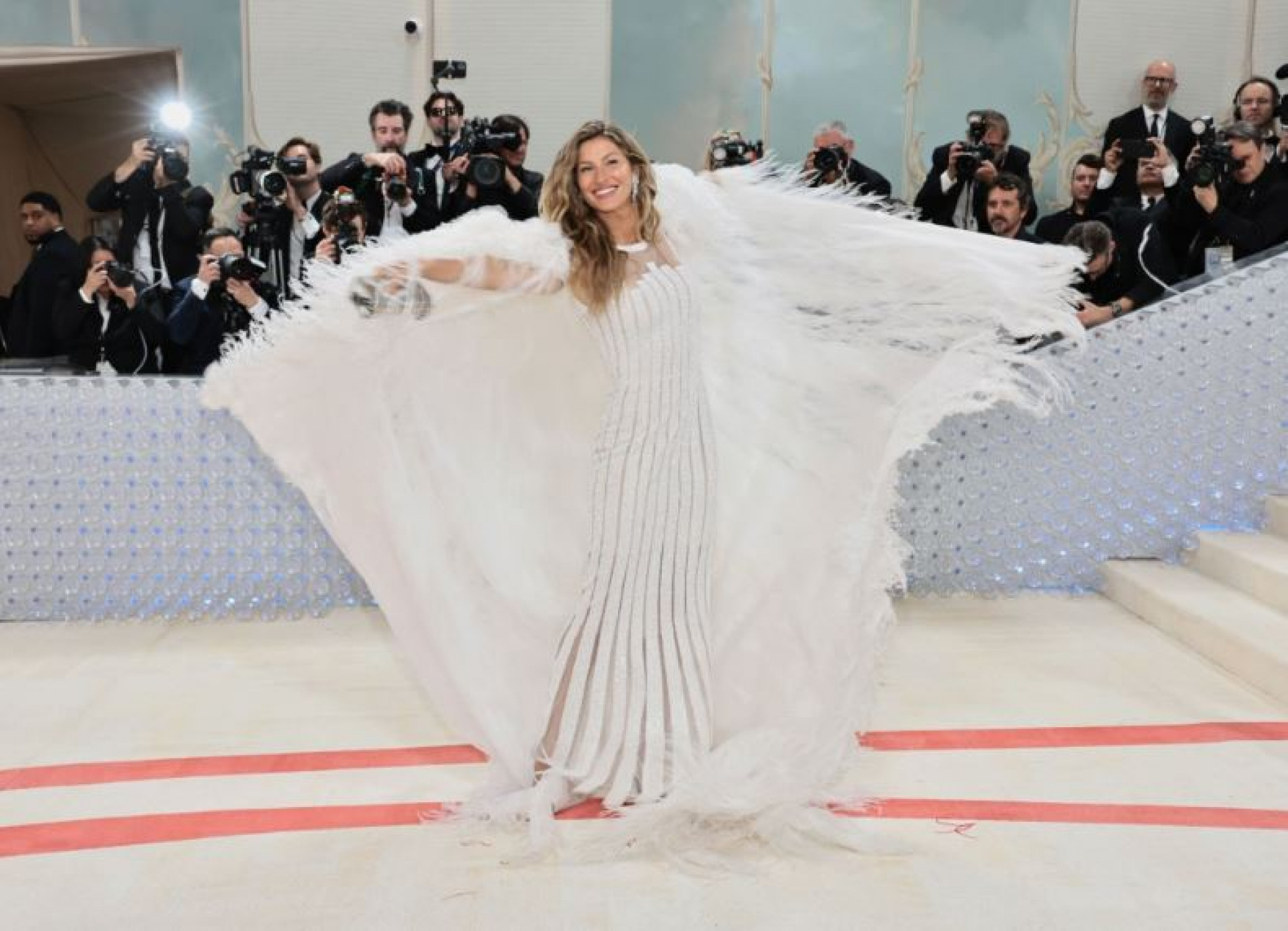 Gisele Bündchen no Met Gala 2023, nesta segunda-feira (1º)