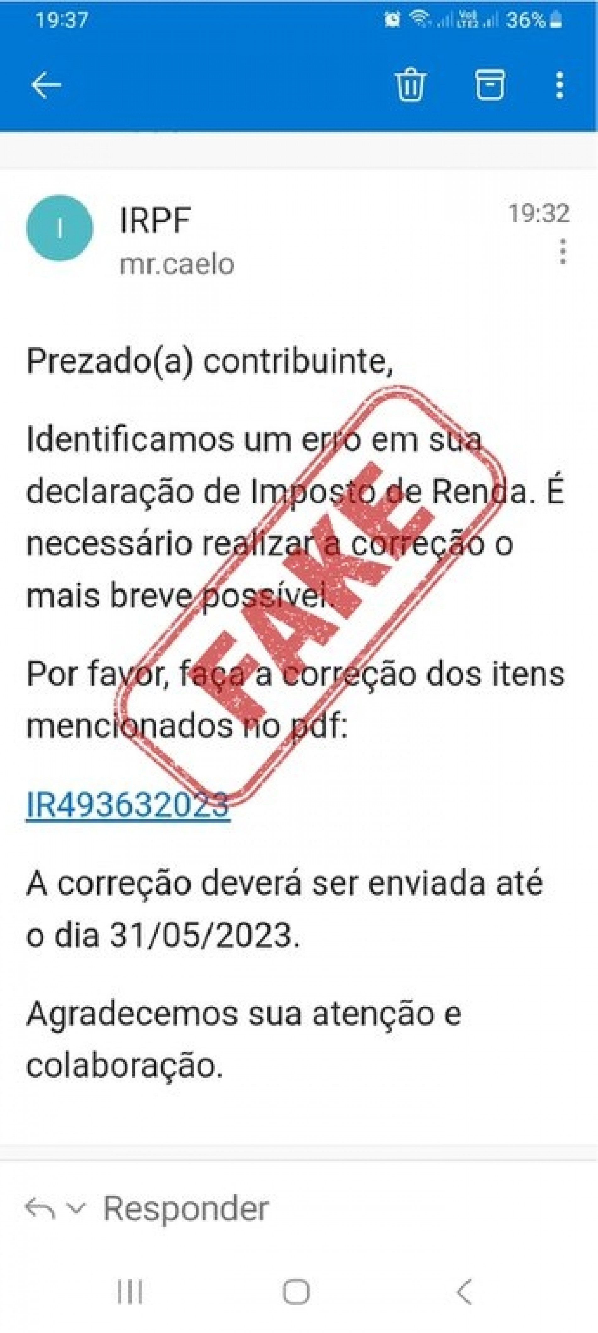 Nunca clique em links ou abra anexos: a Receita Federal não manda e-mails