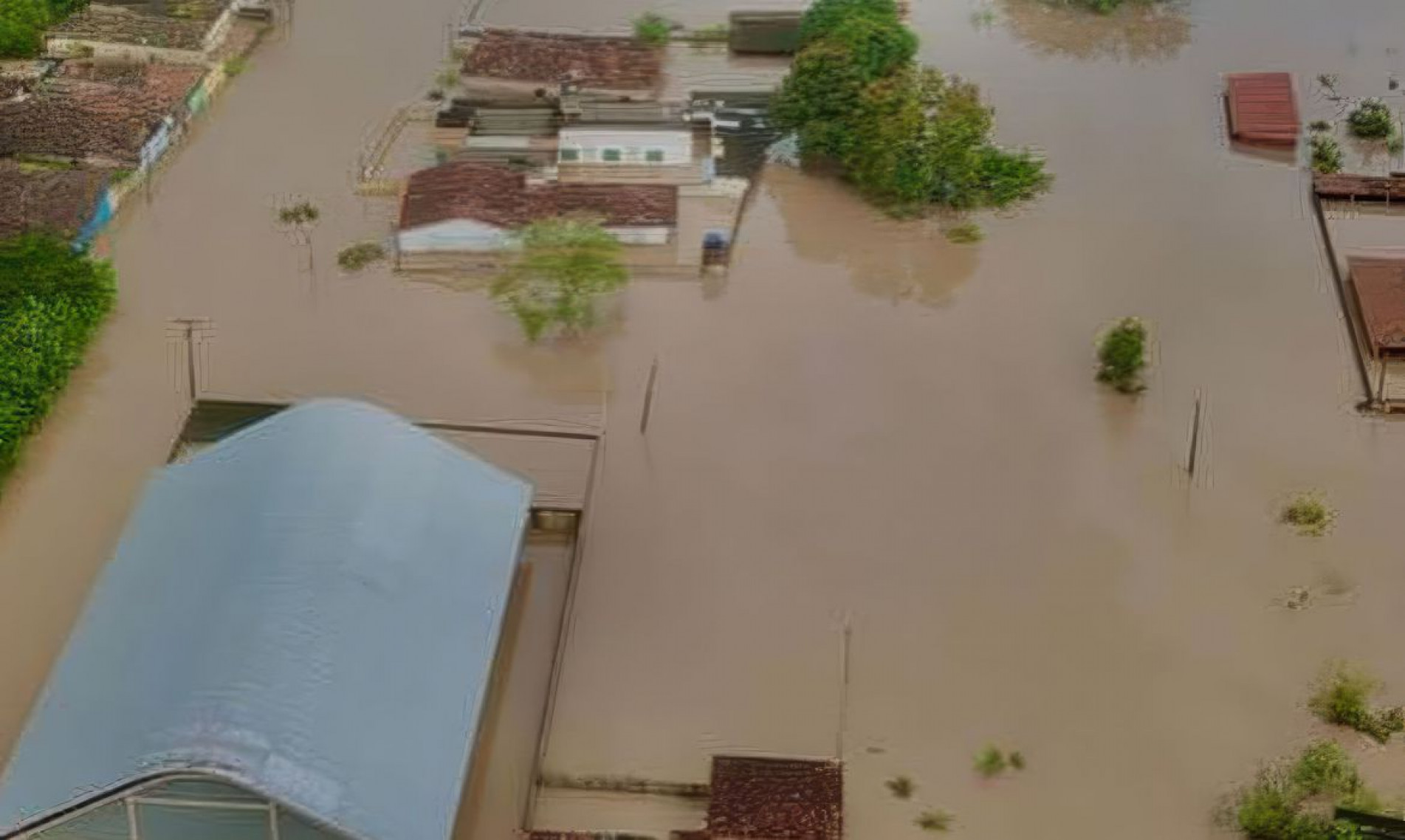 Áreas alagadas pela chuva que ocorreu nesse final de semana em Atalaia/Alagoas