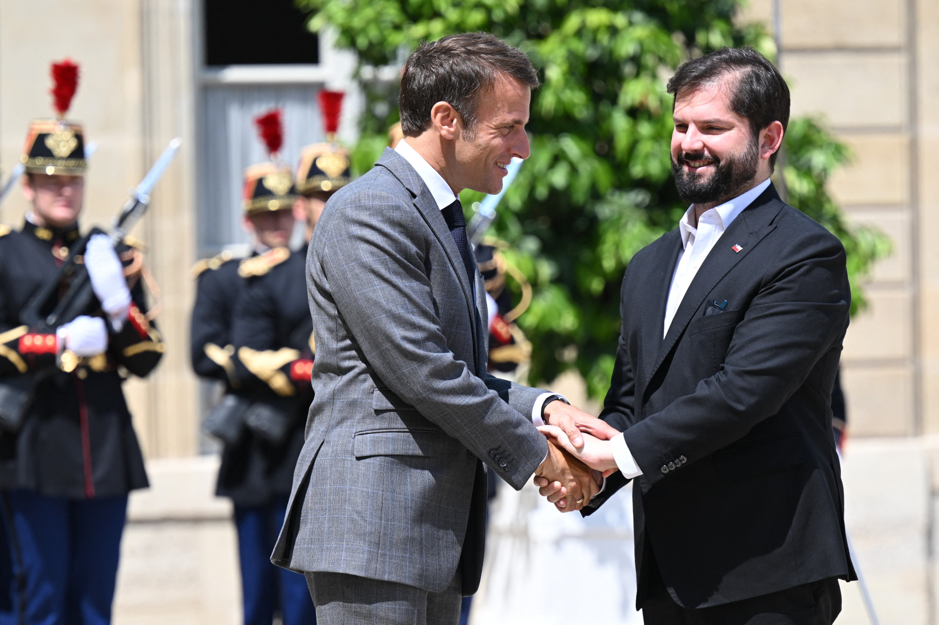 Macron e Boric se reuniram para um almoço de negócios