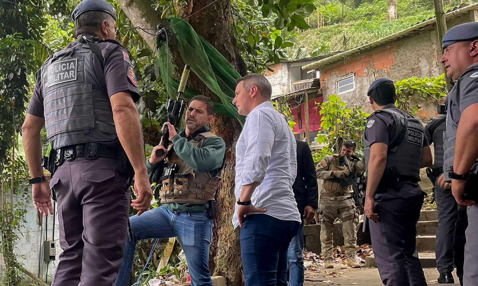 Secretário da Segurança Pública, Derrite, Delegado Geral, Dr. Artur Dian e Comandante Geral da PM, Coronel Cássio, participam da 