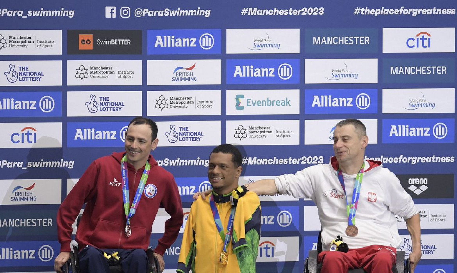 Brasil garante 6 pódios no Mundial de Natação Paralímpica