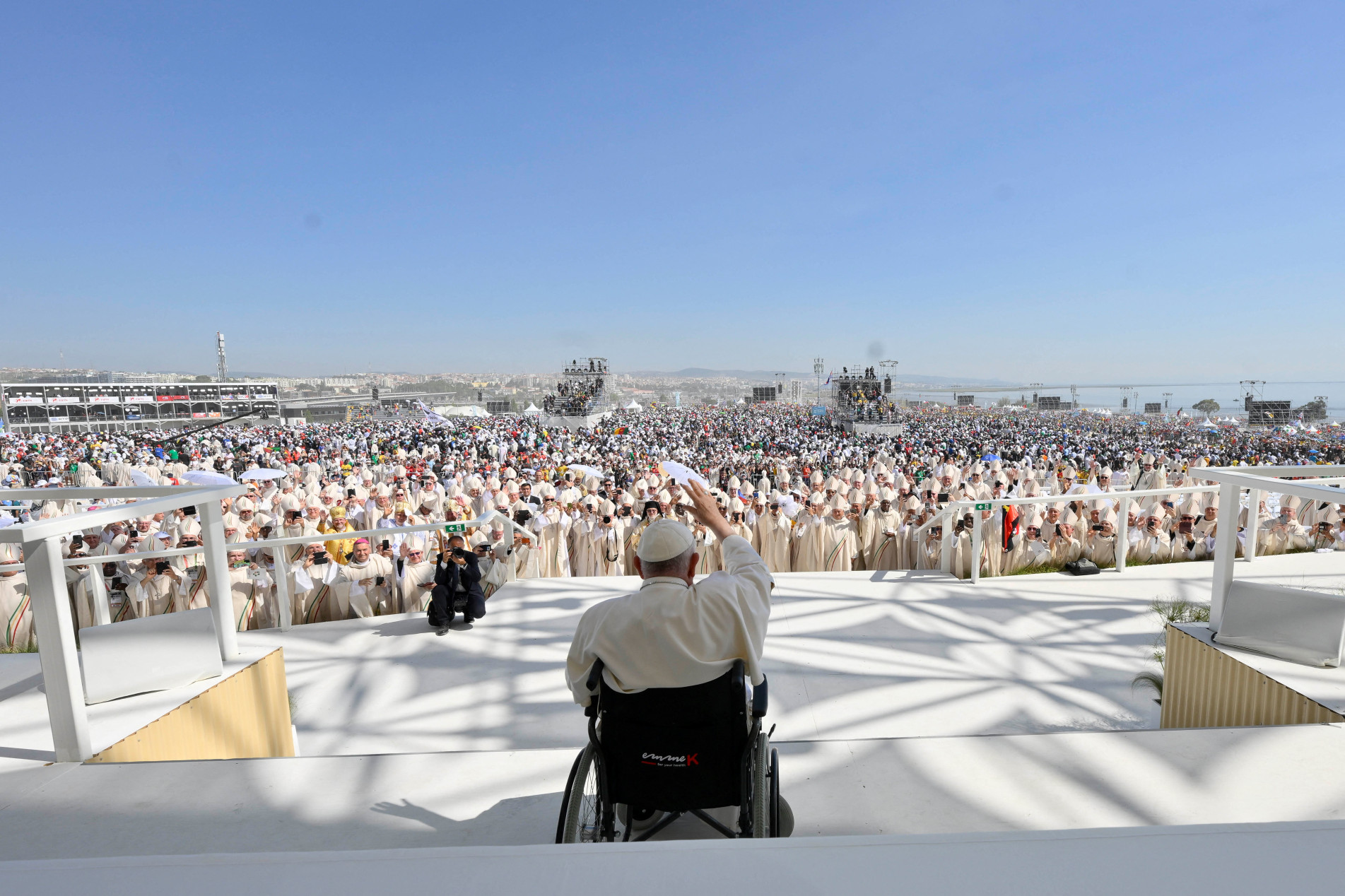 
O papa Francisco presidiu a missa de encerramento da Jornada Mundial da Juventude (JMJ) de Lisboa diante de 1,5 milhão de fiéis
