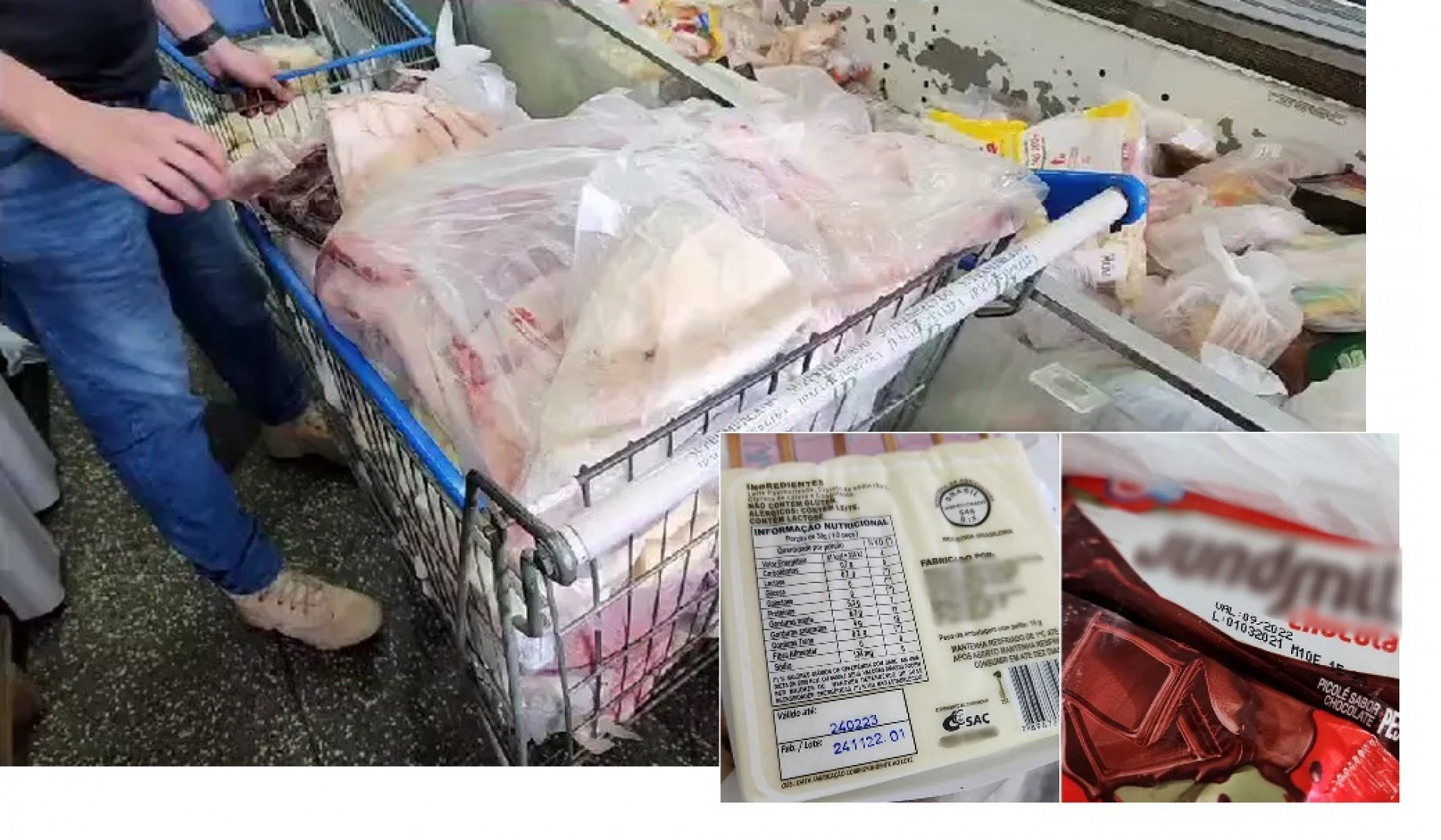 Mercado de São Miguel Arcanjo foi flagrado comercializando carnes, queijos e outros alimentos vencidos há mais de seis meses