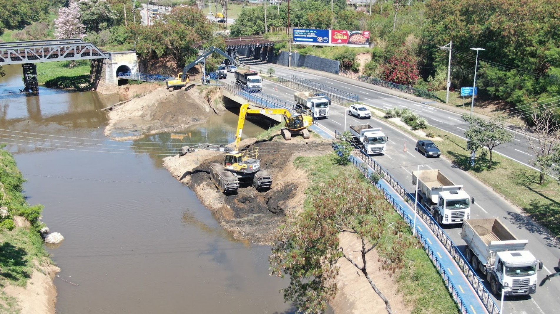 Atualmente, intervenção acontece entre a Usina Cultura e a ponte Padre Madureira
