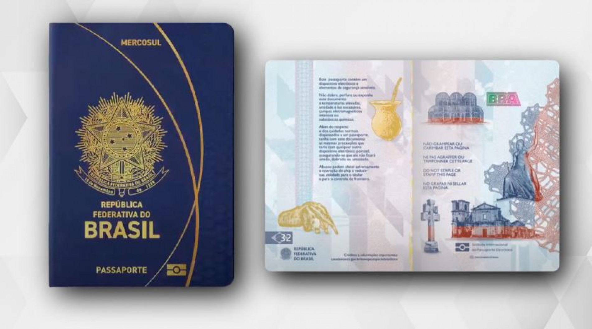 Novo modelo do passaporte brasileiro