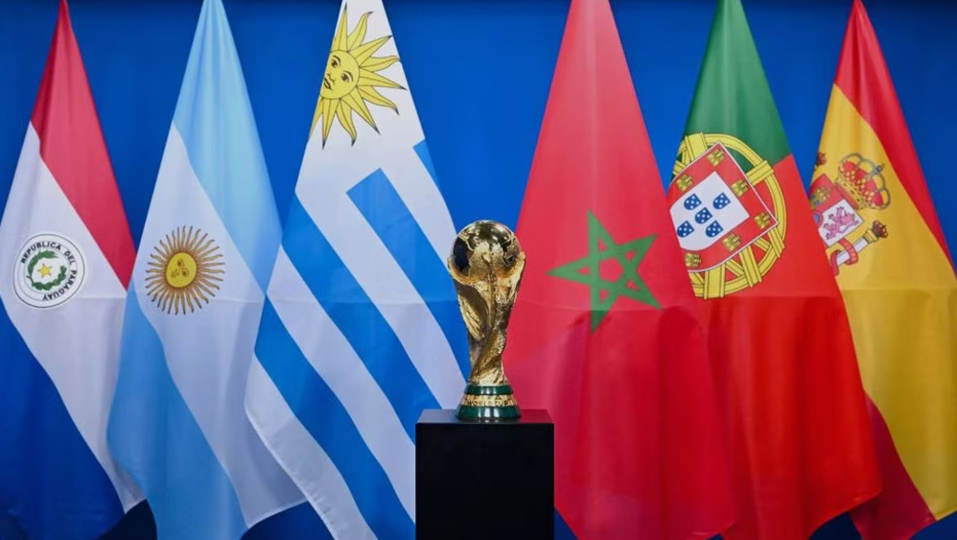 Os jogos da Copa de 2030 serão disputados Paraguai, Argentina, Uruguai, Marrocos, Portugal e Espanha 