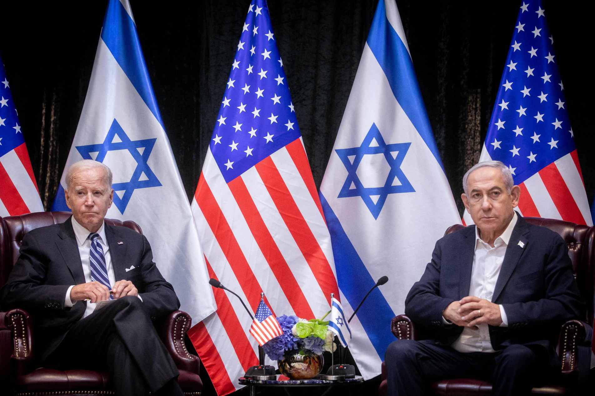 Joe Biden e Benjamin Netanyahu se reuniram ontem