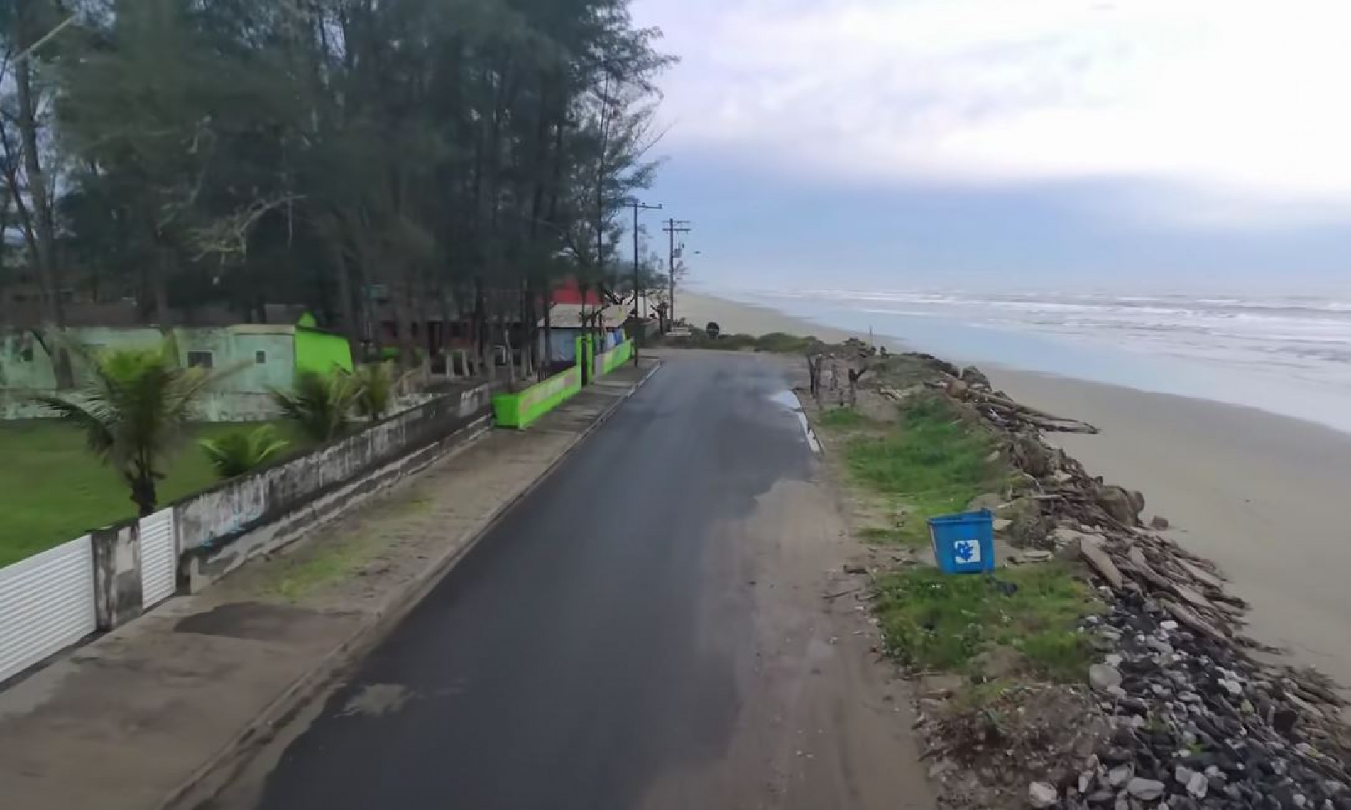 Trecho da avenida Beira-Mar foi 