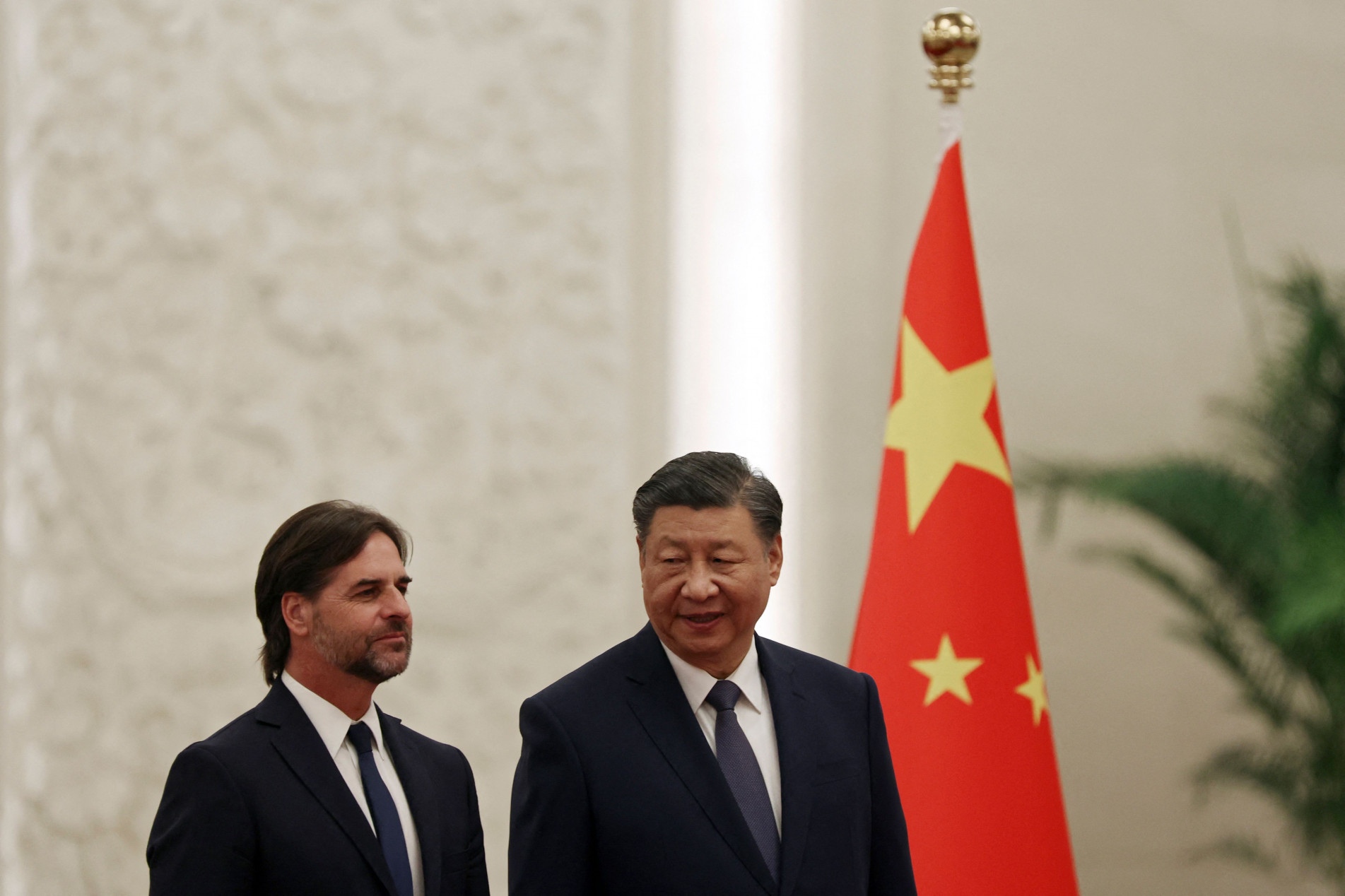 Luis Lacalle Pou e Xi Jinping se encontraram em Pequim