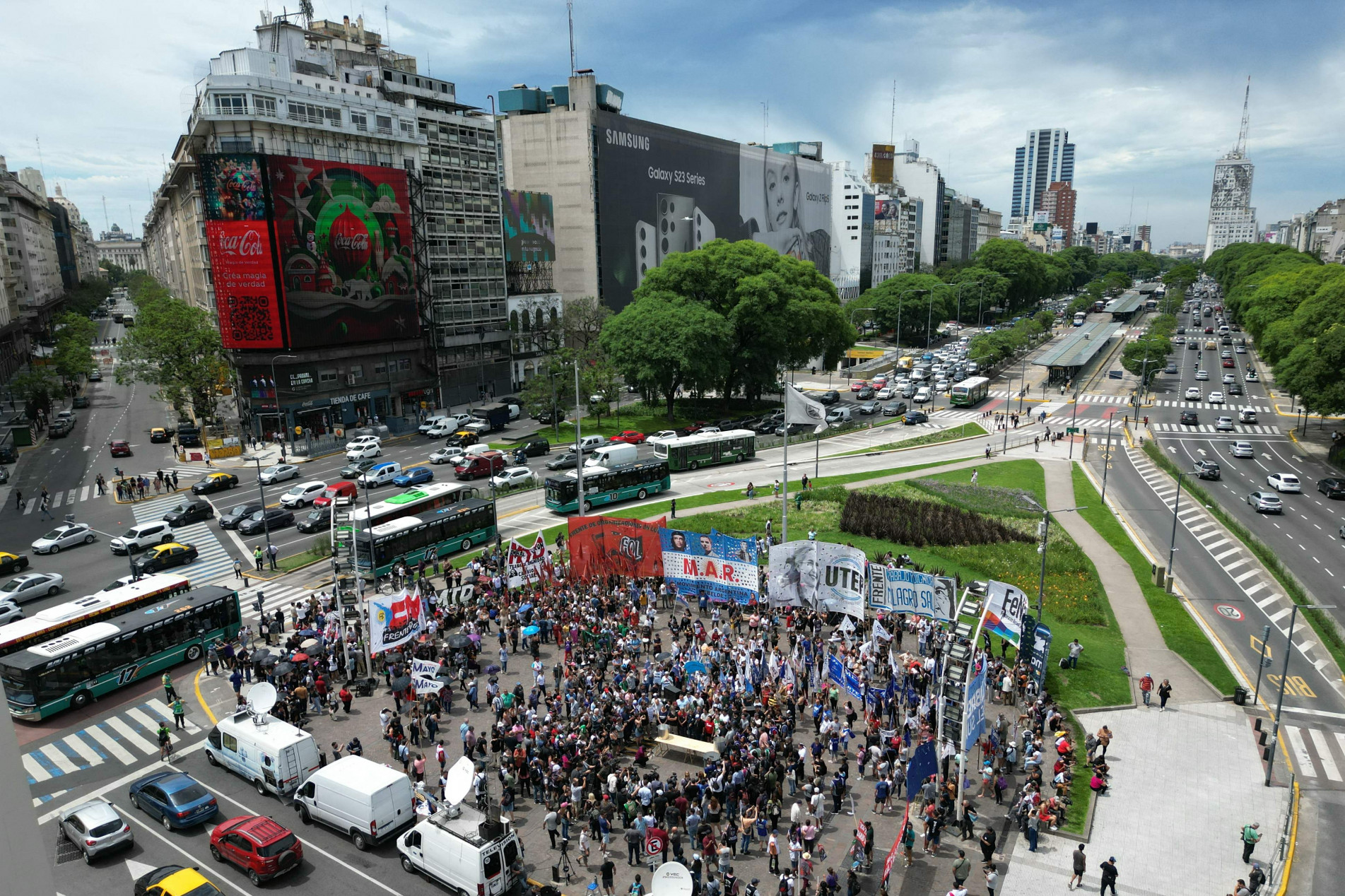 As manifestações continuam na capital, Buenos Aires