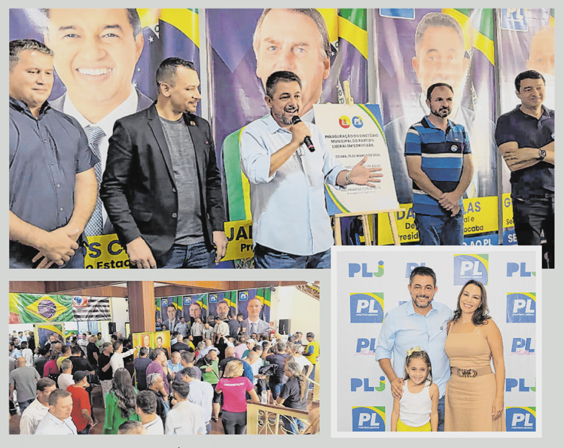 Registros do evento de inauguração do novo Diretório Regional do Partido Liberal (PL) e a posse do deputado estadual Danilo Balas como presidente da executiva municipal