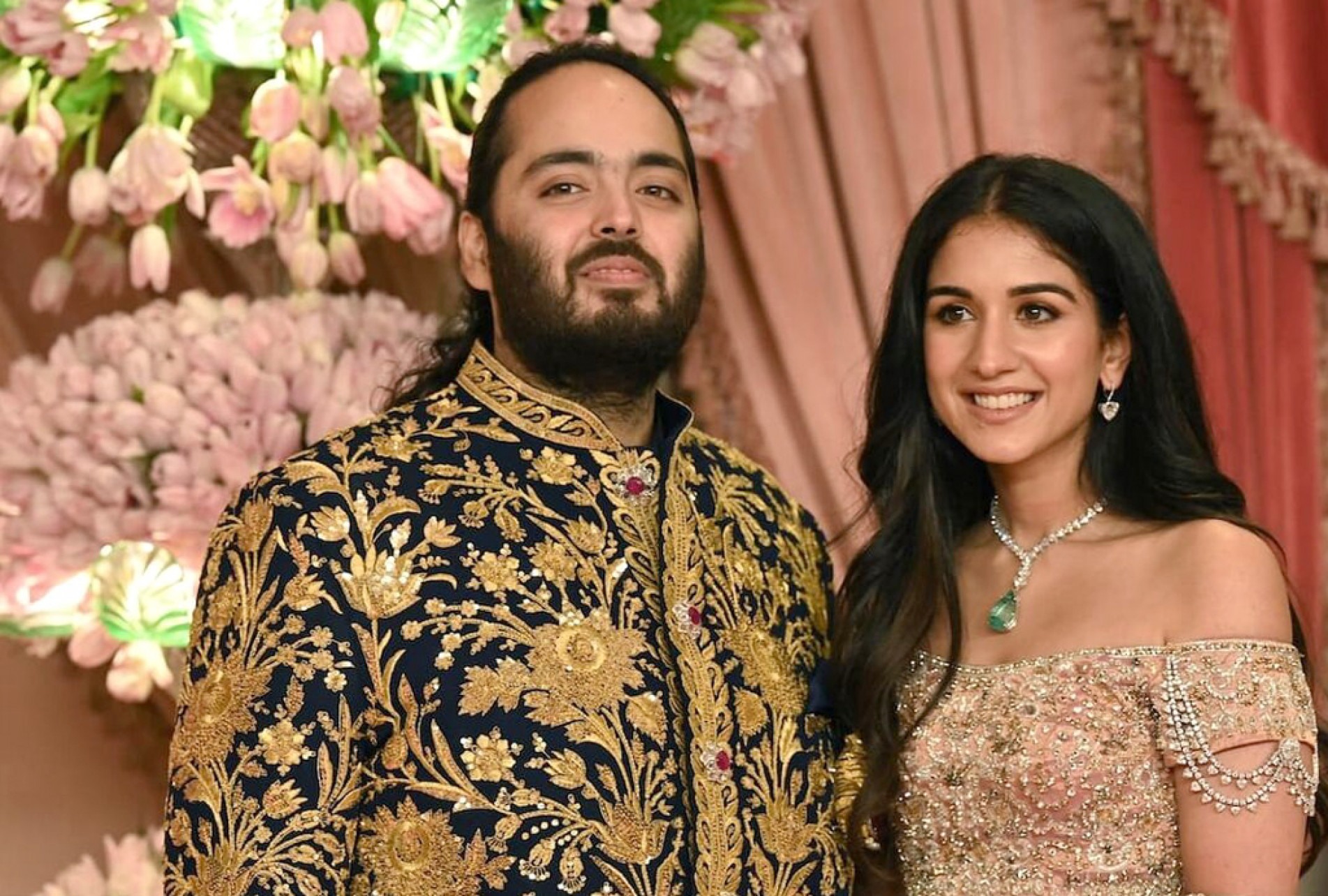 Anant Ambani e sua noiva Radhika Merchant
