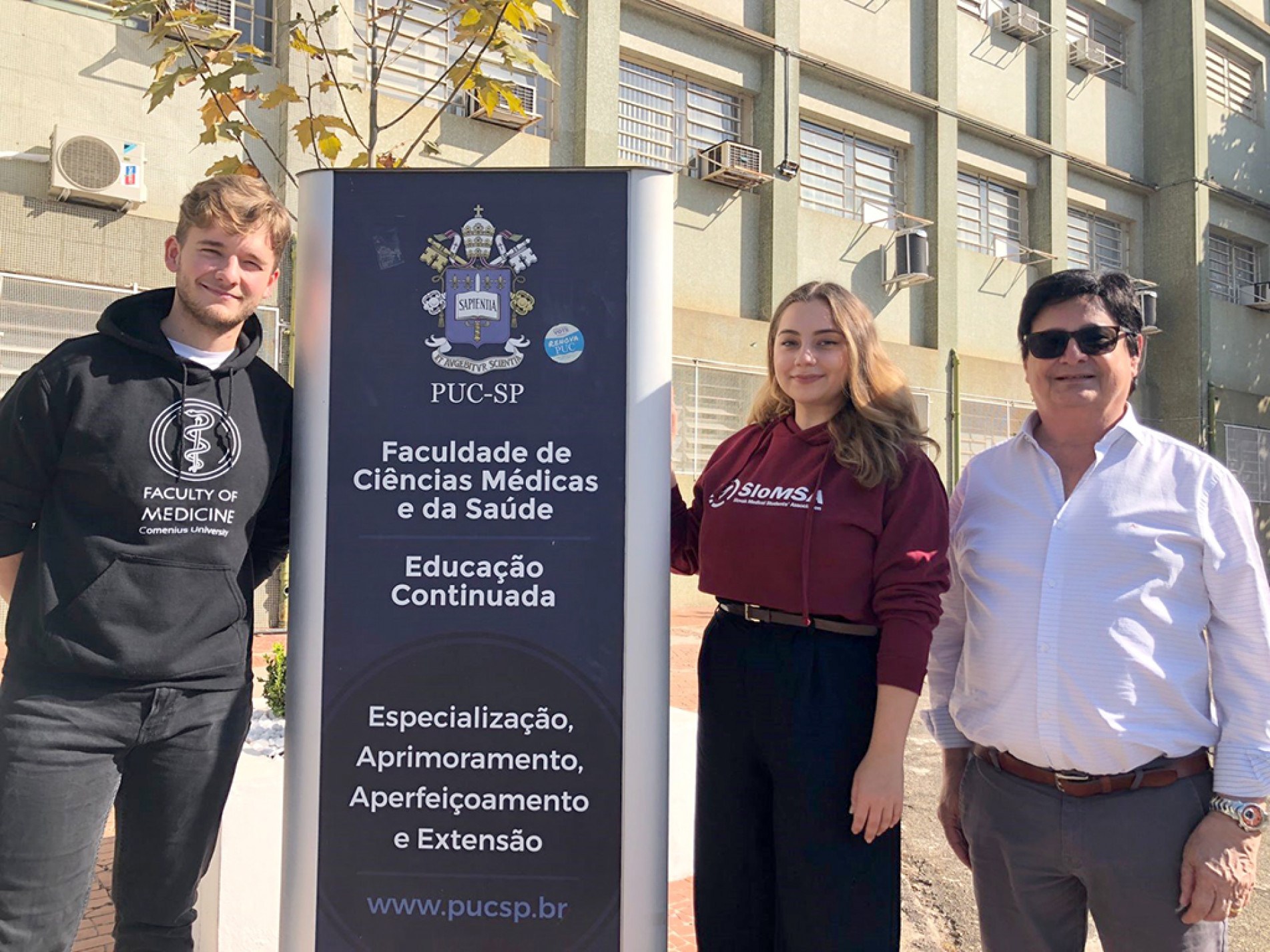 Mario e Lucia tiveram o acompanhamento do médico e professor Julio Gali. Estudantes estão no 3º ano do curso na Universidade Comenius de Bratislava