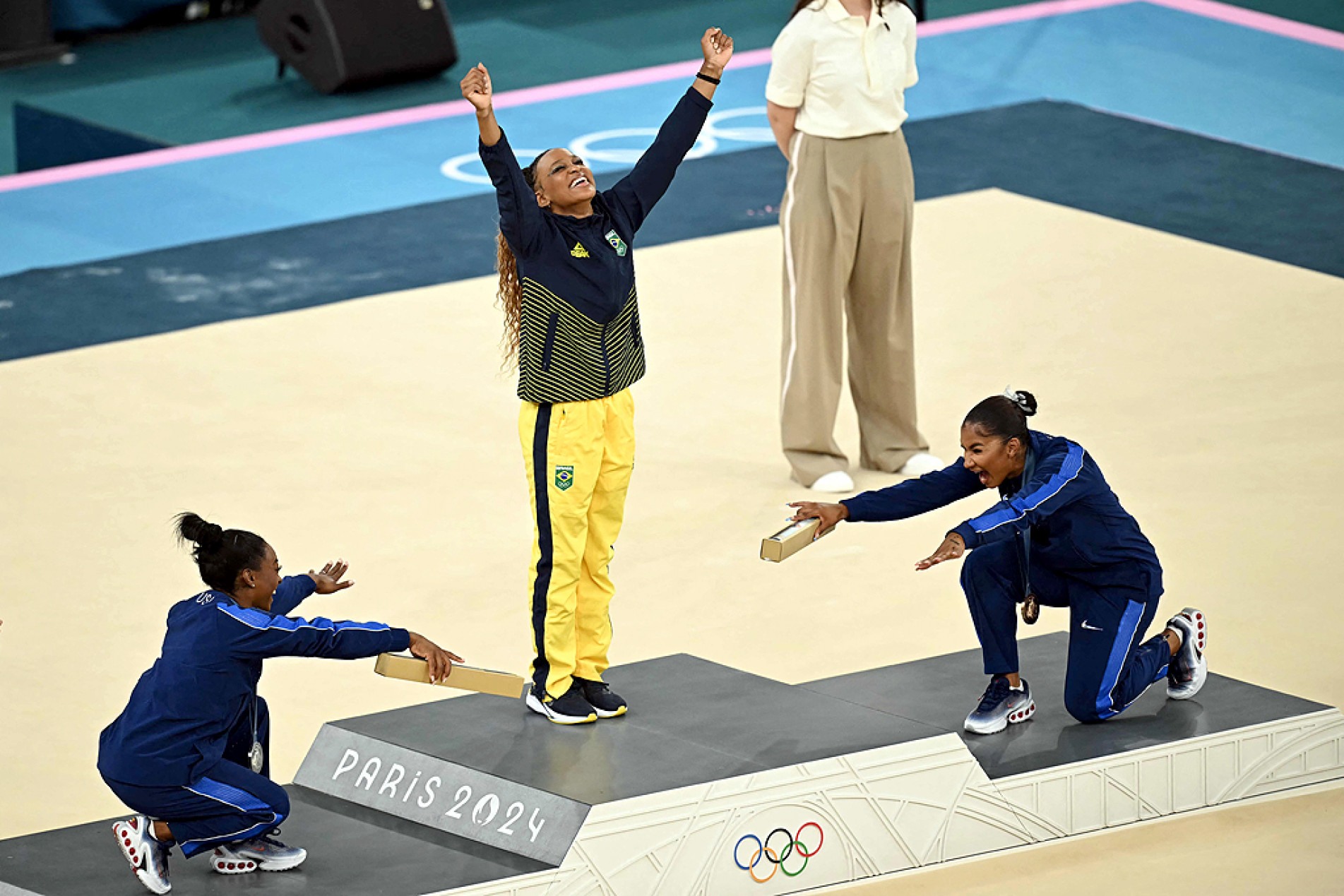  A ginasta brasileira Rebeca Andrade foi medalha de ouro nos Jogos Olímpicos