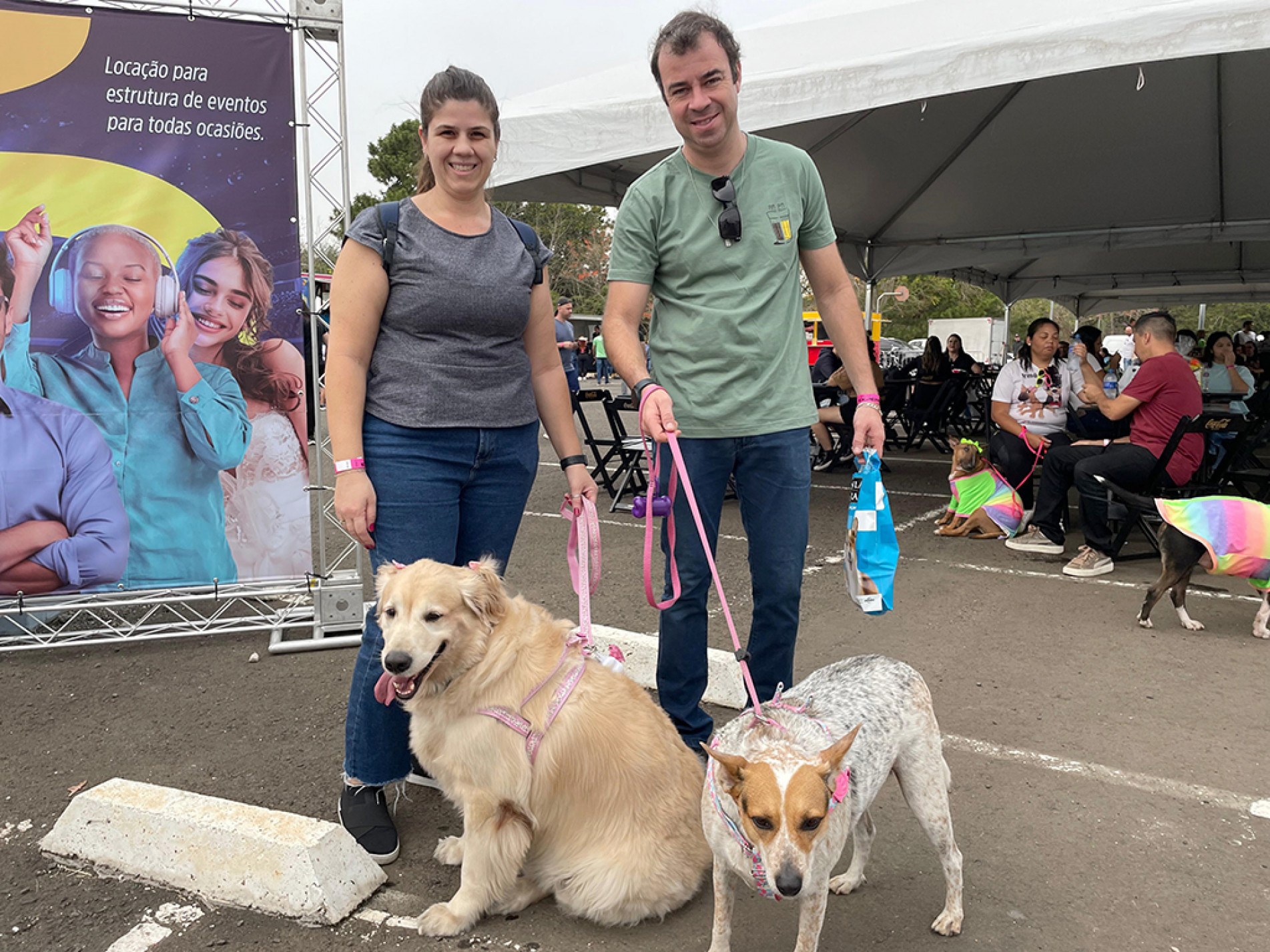 Letícia Camargo e Rafael Victor Camargo são de Itu e aprovaram o evento voltado para os pets
