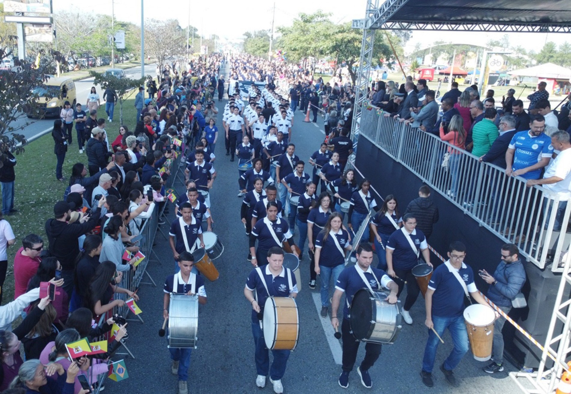 O desfile aconteceu no Alto da Boa Vista, em frente ao Paço