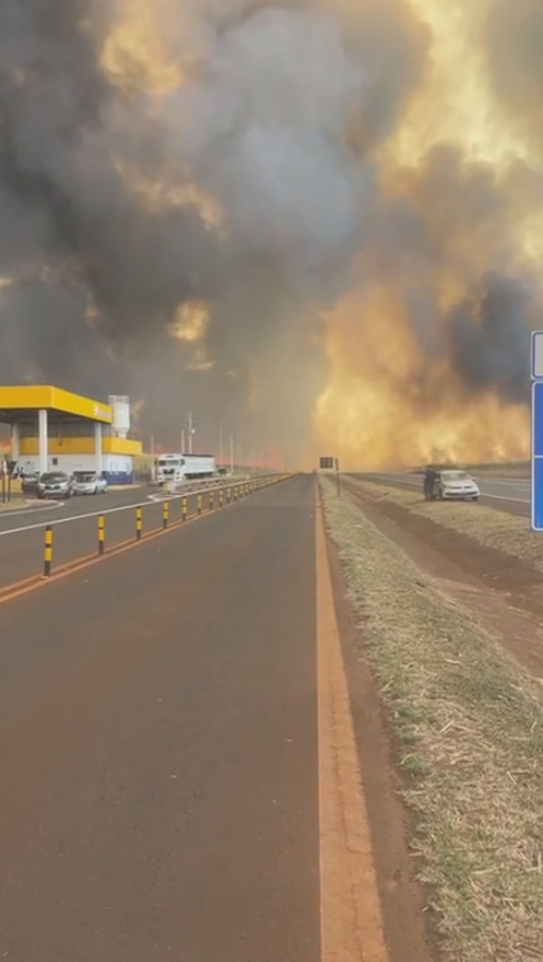 Incêndio na cidade de Ribeirão Preto