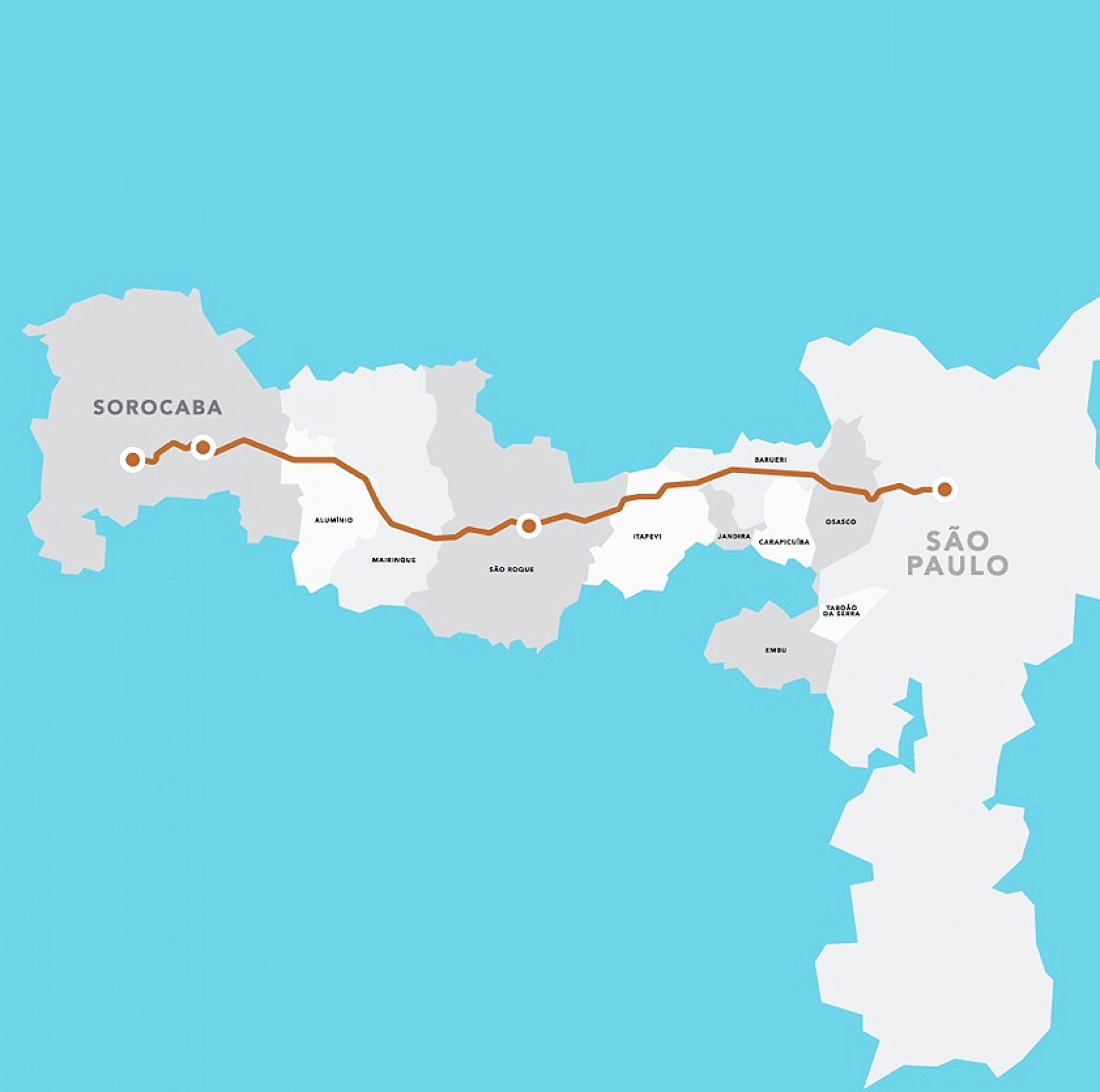 Com previsão de quatro novas estações, o trem deve fazer o trajeto entre São Paulo e Sorocaba em aproximadamente 60 minutos
